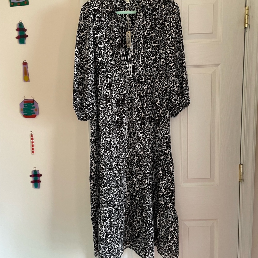 Elegant Black and White Women's Dress